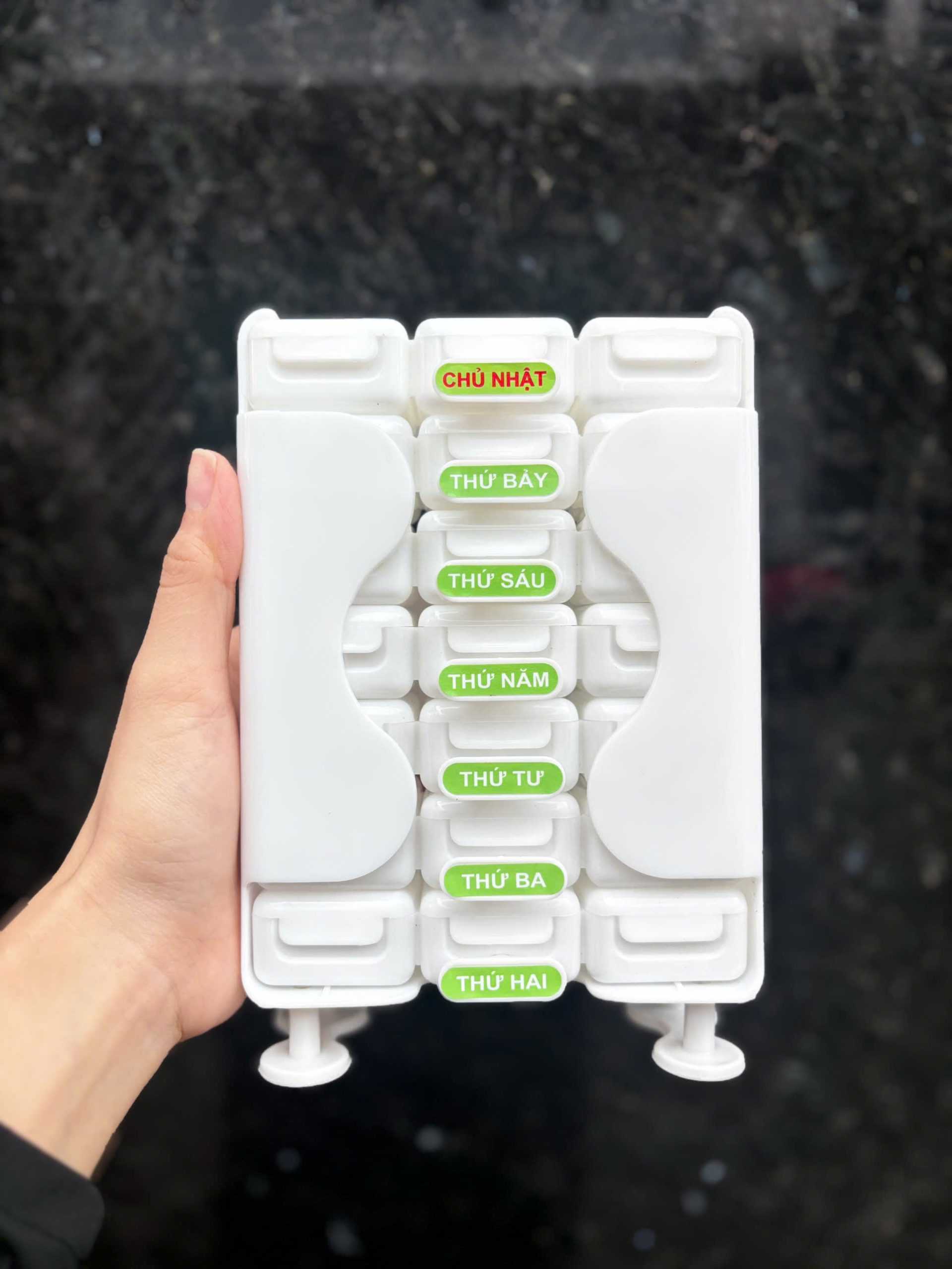 Hộp Chia Thuốc 7 Ngày Thông Minh 3 Ngăn/4 Ngăn Sáng Trưa Chiều Tối PHIÊN BẢN PREMIUM VNS308 - Ảnh 4